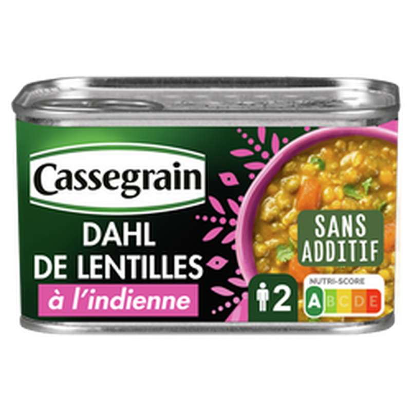 Dahl de lentilles à l'indienne, Cassegrain (435 g)