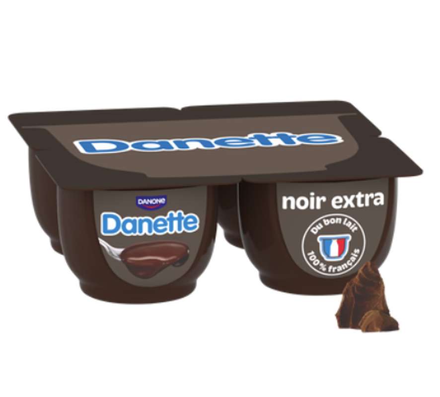 Danette au chocolat extra noir (4 x 125 g)