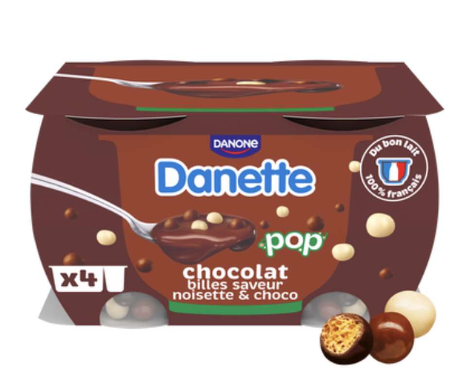 Danette pop choco noisette  (4 x 118 g)