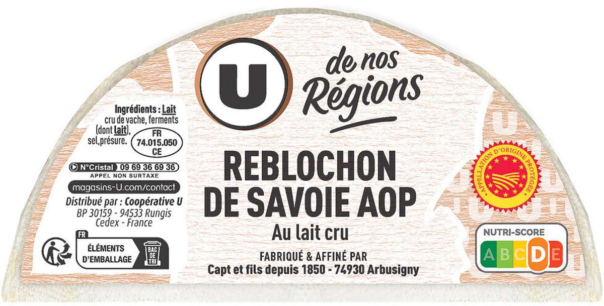 Demi reblochon de savoie AOP 27%MG, U (240 g)