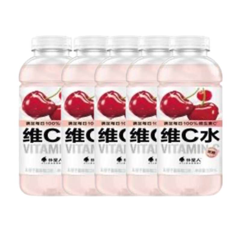 SUPER OFFRE -20% lot de 5 : Eau électrolytique + Vitamine C Saveur Cerise & Canneberge, Genki Forest (500 ml) (x 5)