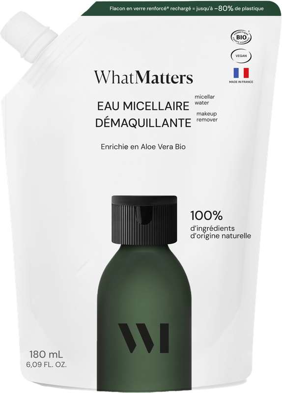 Eco recharge Eau micellaire BIO, What Matters (180 ml)
