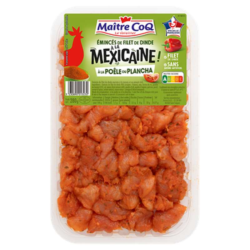 Emincés filet de dinde pour fajitas, Maître Coq (280 g)
