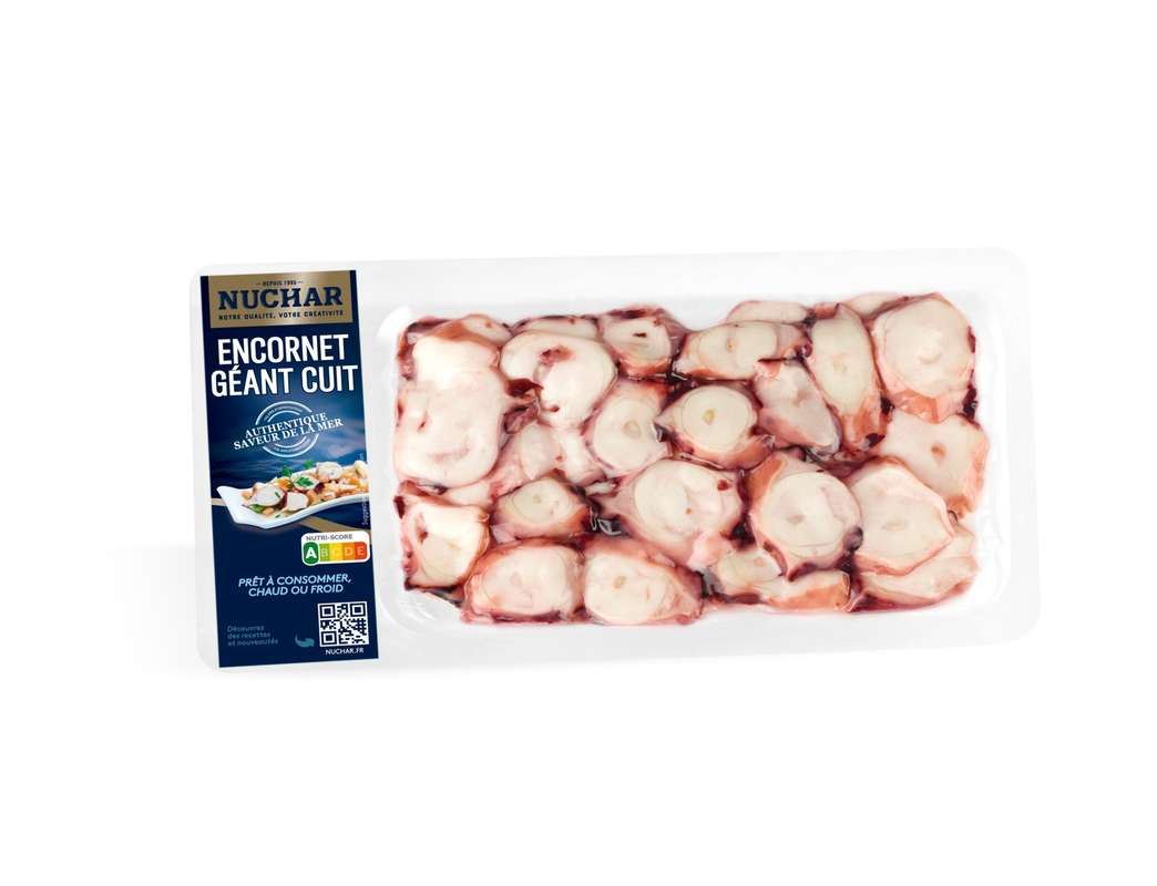 Encornet géant cuit coupe lamelles de tentacules, Nuchar (200 g)