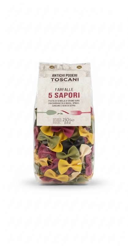Farfalles 5 couleurs, Toscani (250 g)