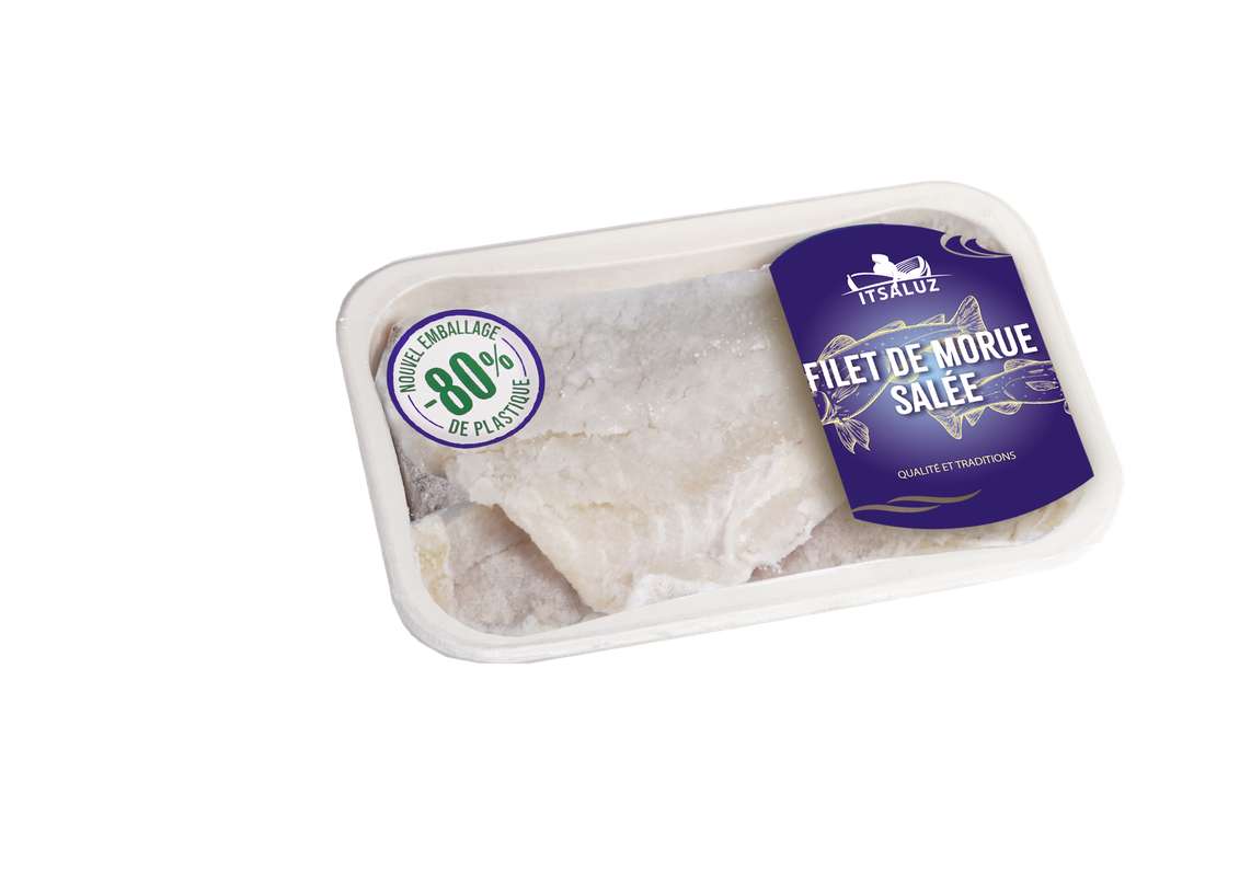 Filet de morue salée avec peau (400 g)
