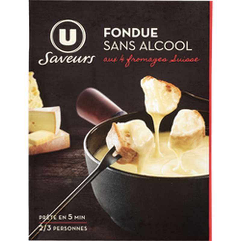 Fondue sans alcool aux 4 fromages suisses prête en 5 min, U Saveurs (2/