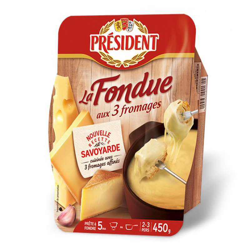 Fondue aux 3 fromages, Président (450 g) La belle vie Changez votre