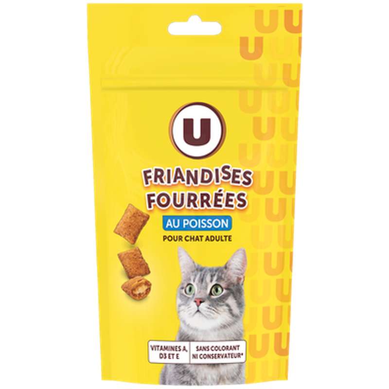 Friandises fourrées aux poissons msc pour chat stérilisé,  U (60 g)