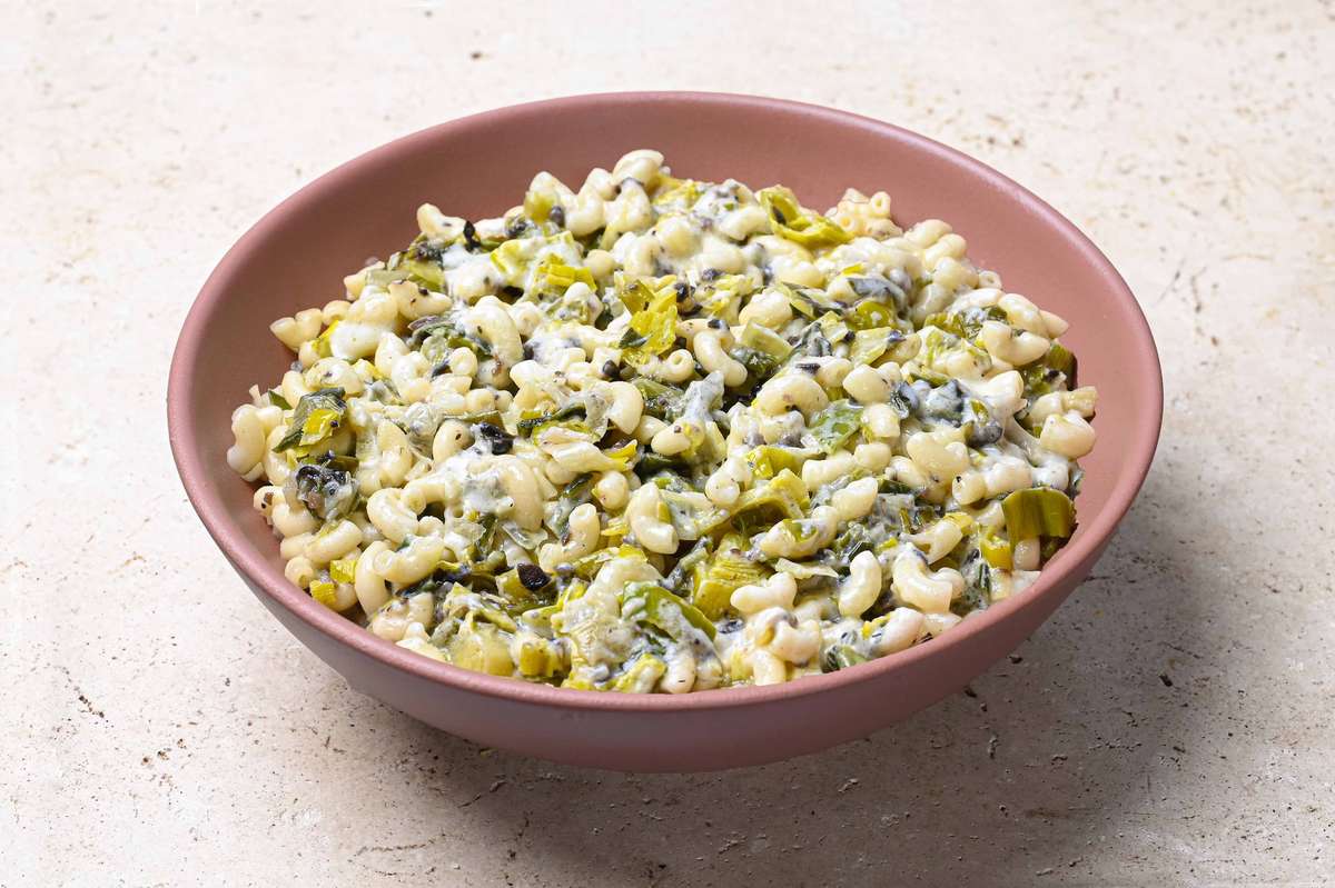 Coquillettes & fondue de poireaux à la truffe, Frichti (380 g), [Contenant réutilisable]