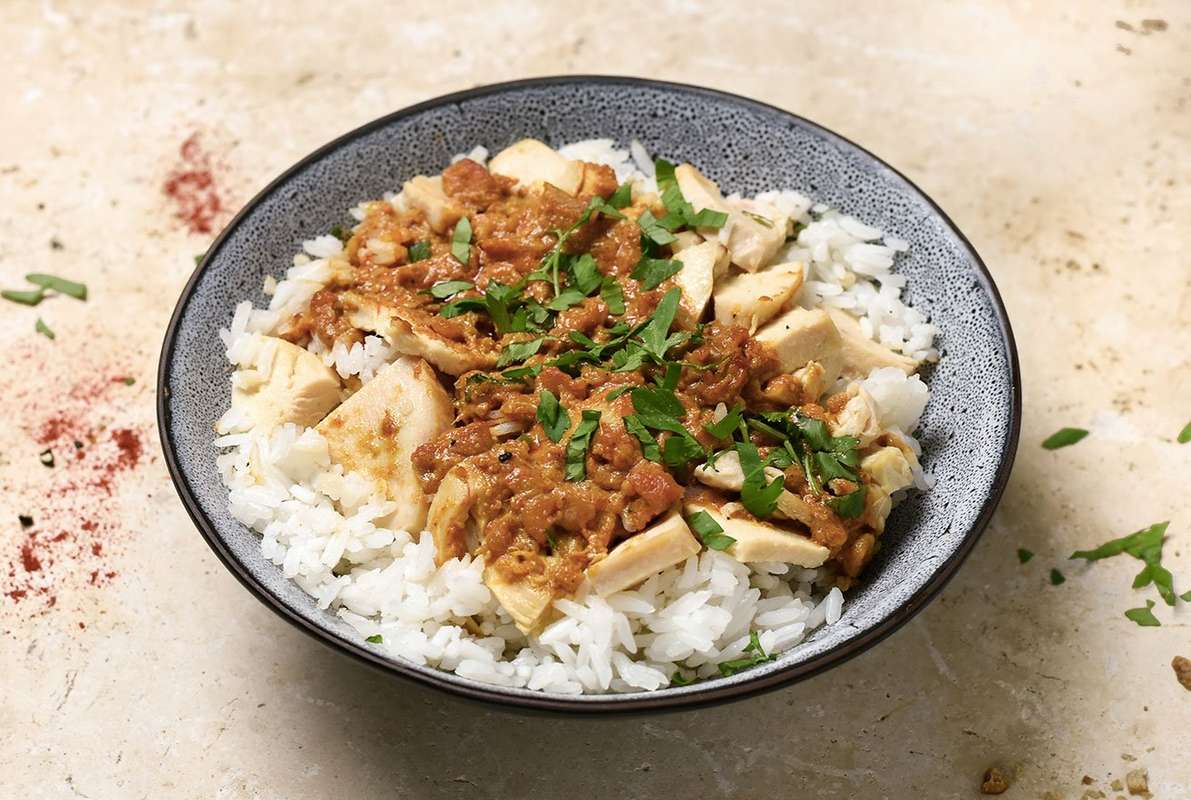 Poulet sauce satay, Frichti (379 g), [Contenant réutilisable]