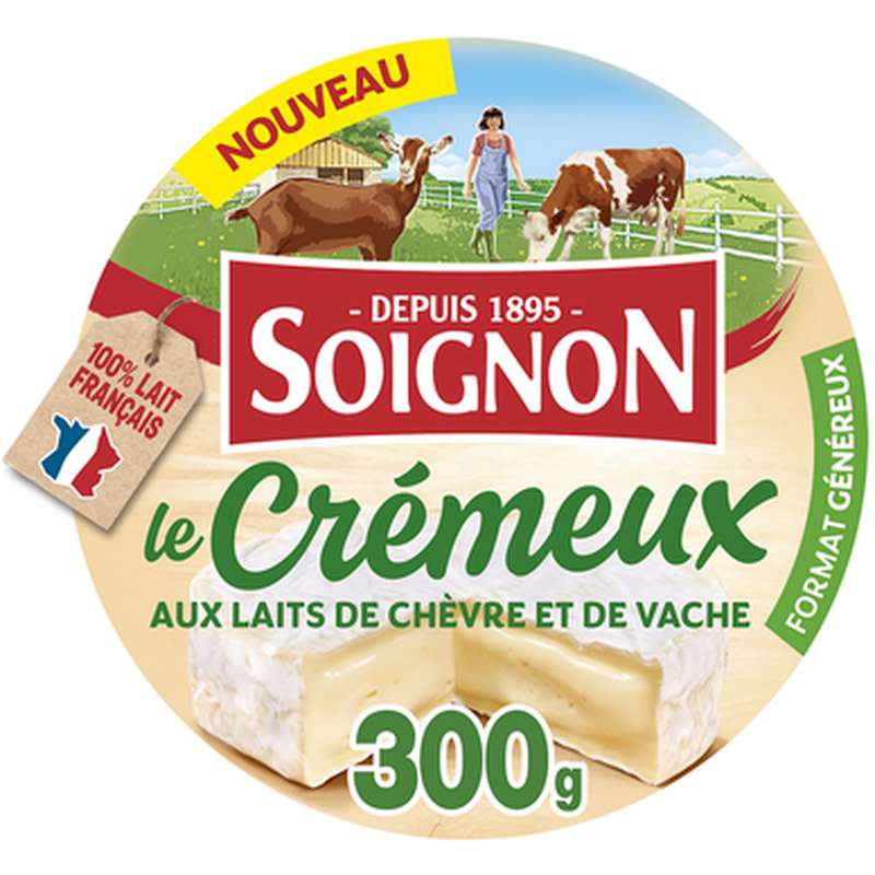 Fromage au lait pasteurisé chèvre Le Cremeux, Soignon (300 g)