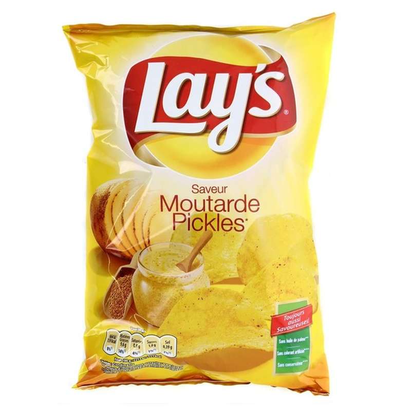 Pack de 6 Chips saveur moutarde pickles, Lay's (130 g) La Belle Vie
