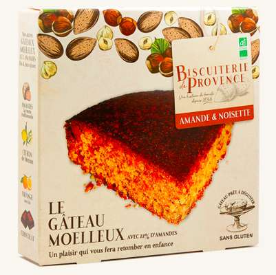Gateau Moelleux Aux Amandes Noisettes Bio Sans Gluten Biscuiterie De Provence 225 G Bam Courses Vos Courses Livrees En 15 Minutes