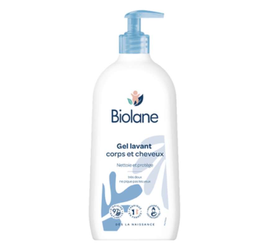 Gel lavant pour bébés corps et cheveux, Biolane (750 ml)