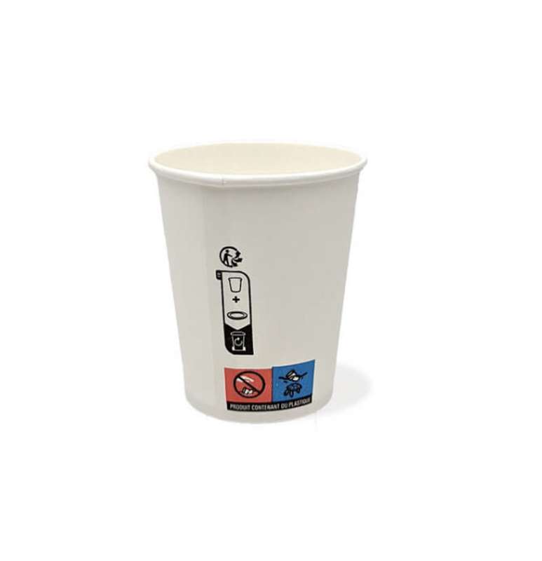 Gobelet en carton blanc 18cl, Prix Mini (x 100)