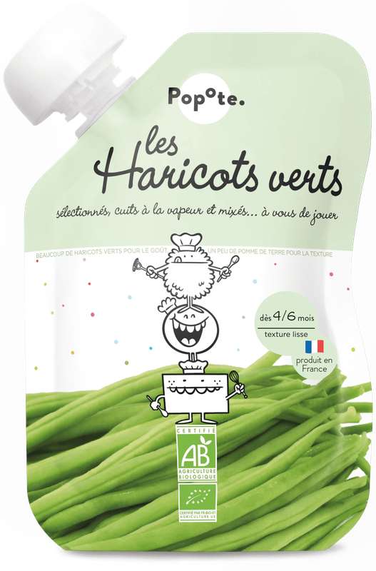 Gourde Les Haricots Verts - dès 4/6 mois, Popote (120 g)