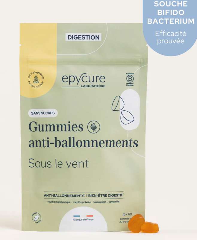 Gummies anti ballonement sans sucre, Epycure (x 60)