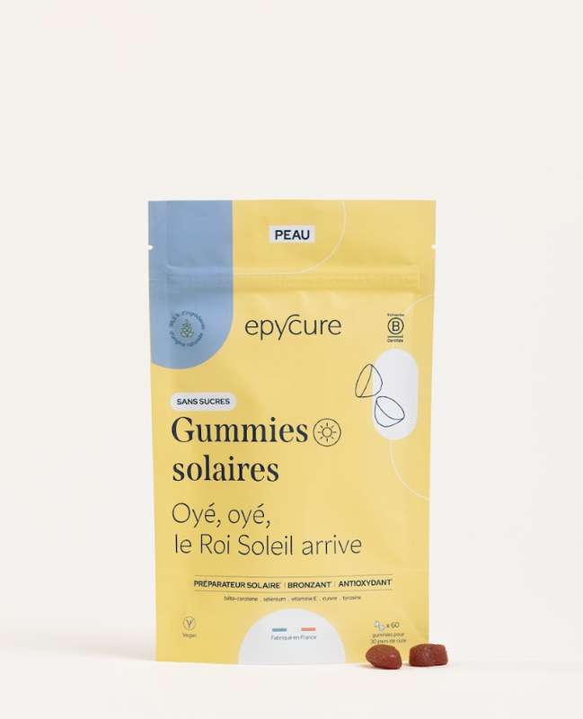 Gummies solaires sans sucre, Epycure (x 60)