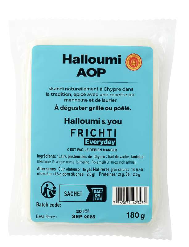 Halloumi AOP de Chypre, Frichti (180 g)