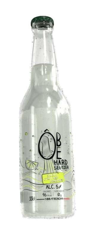 Hard seltzer saveur citron gingembre, Ôbe (33 cl)