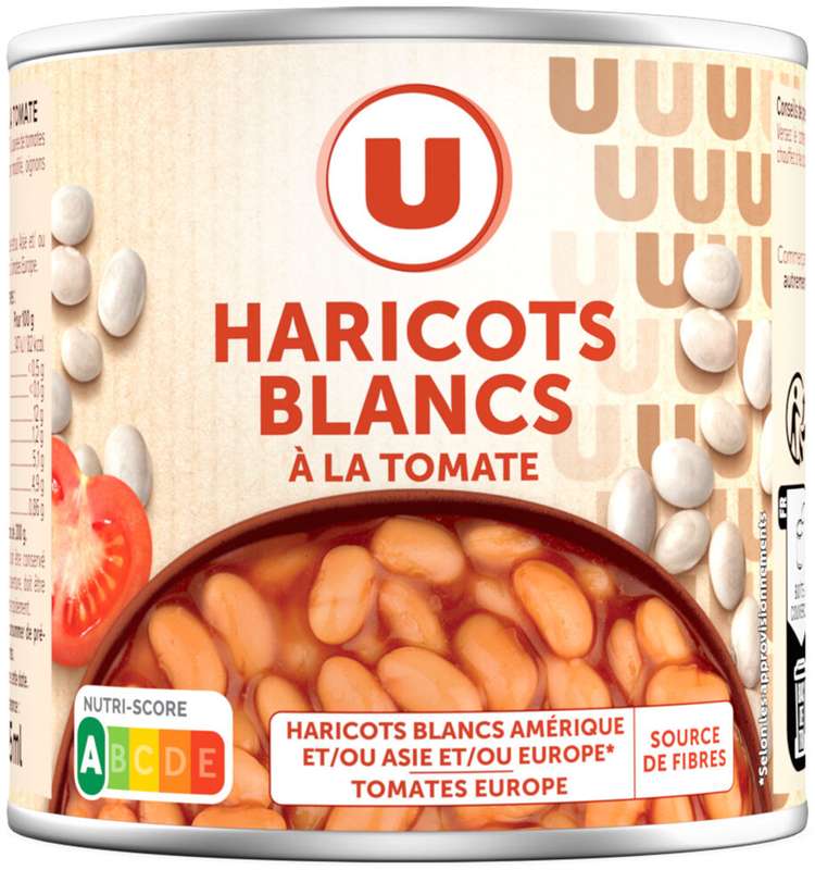 Haricots blancs tomate, U (400 g)