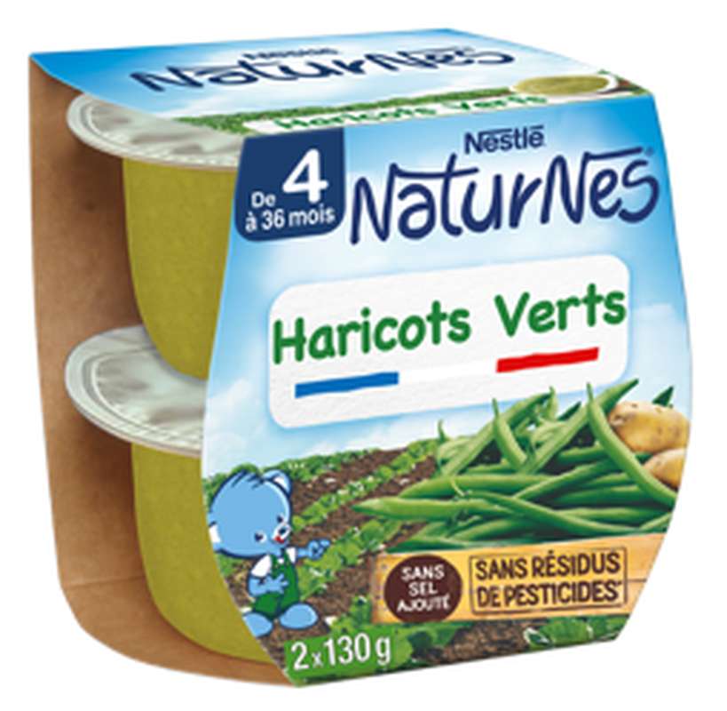 Haricots verts - dès 4/6 mois, Naturnes Nestlé (2 x 130 g)