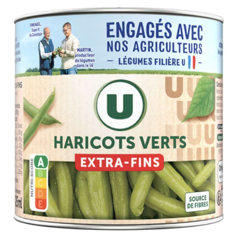 Haricots verts extra-fins, U  (220 g)