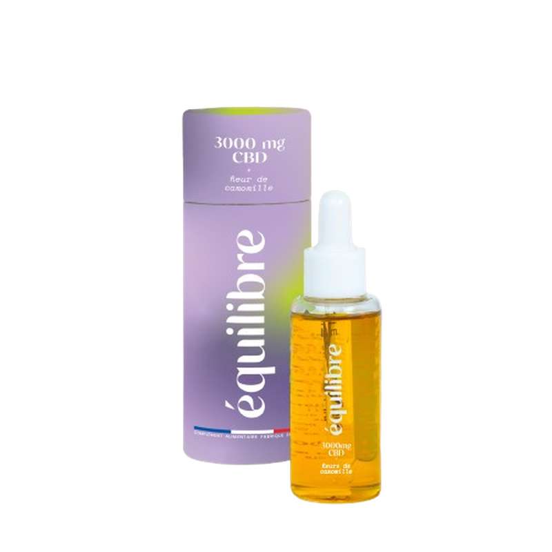 Huile CBD 3000 Mg + Fleurs Camomille, Equilibre (30 ml)