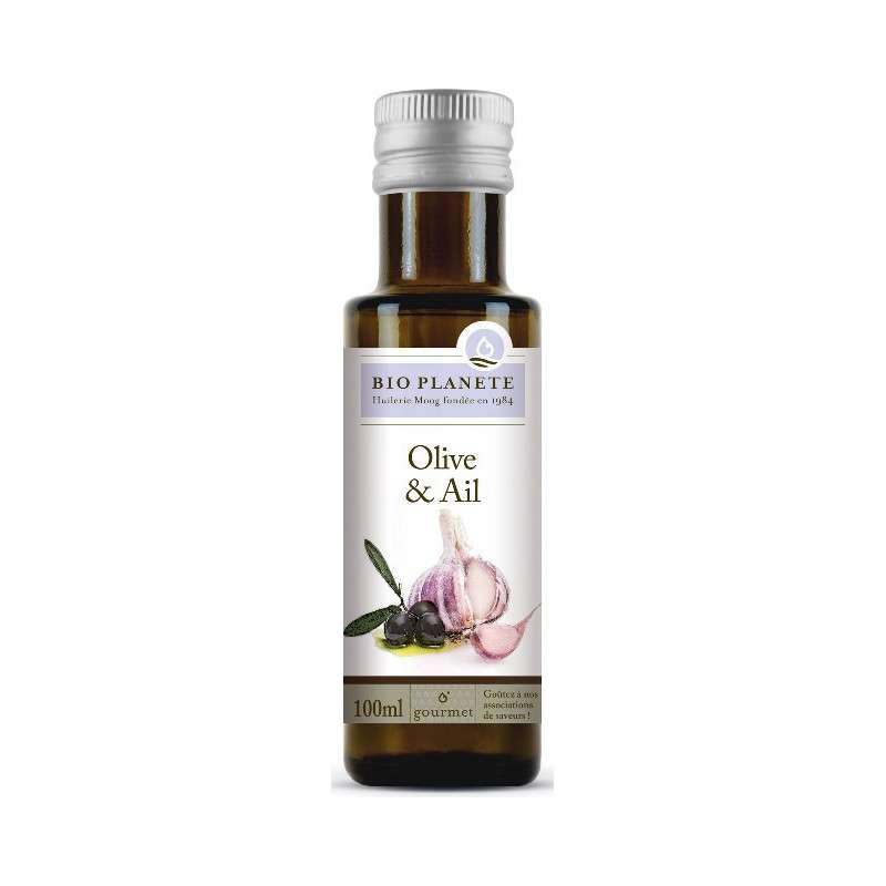 Huile d'olive et ail BIO, Bio Planète (100 ml)