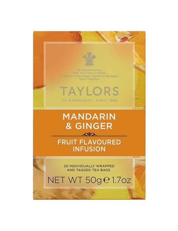 Infusion aromatisée à la mandarine et gingembre, Taylors of Harrogate (50 g)