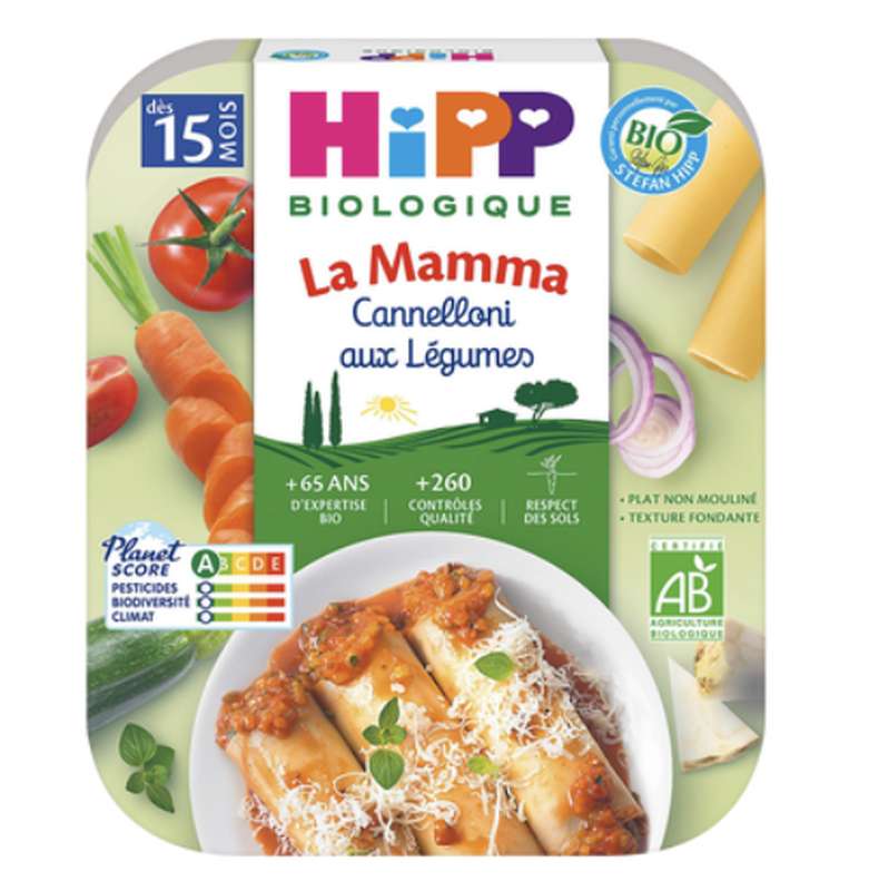 La mamma cannelloni aux légumes BIO - dès 15 mois, Hipp (250 g)