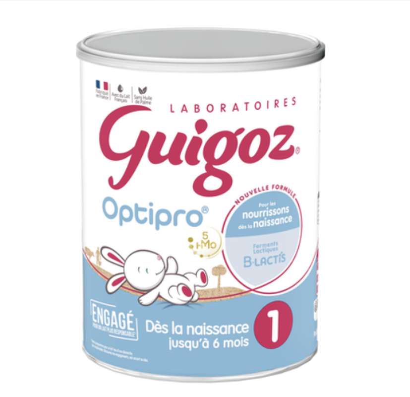 Lait 1er âge Optipro poudre de 0 à 6 mois, Guigoz (830 g)