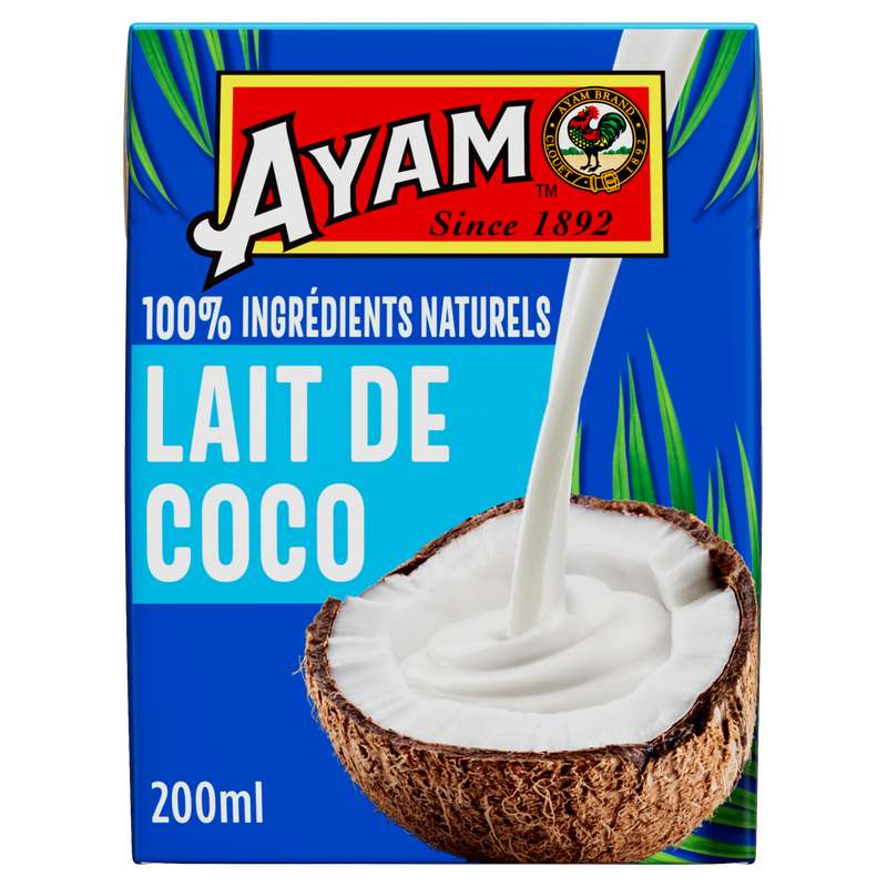 Lait de coco 100% naturel, AYAM (20 cl)