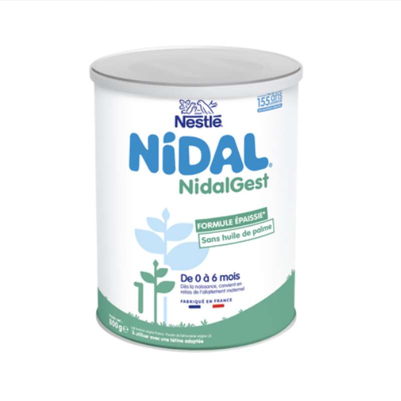 Lait en poudre NidalGest de 0 à 6 mois, Nestlé (800 g)