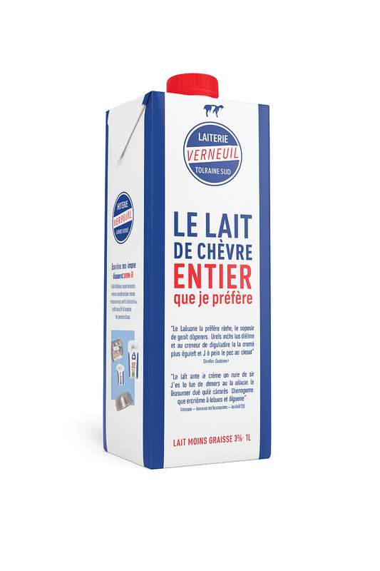 Lait UHT de chèvre entier, Verneuil (1 L)