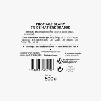 Le fromage blanc 7 % de matière grasse | La Belle Vie : Courses en