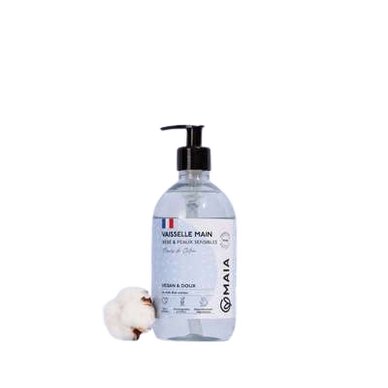 Le liquide vaisselle bébé et peaux sensibles Fleurs de coton, Maia (500 ml)