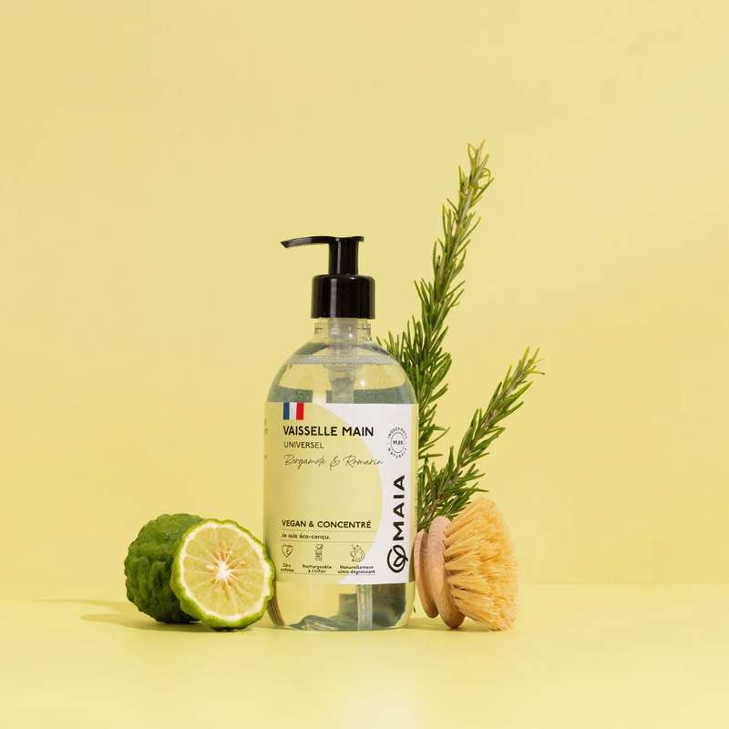 Le liquide vaisselle universel bergamote et romarin, Maia (500 ml)