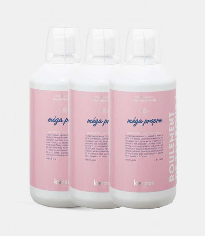 Lot de 3 x Lessive naturelle Mega Propre, Kerzon (1 L)