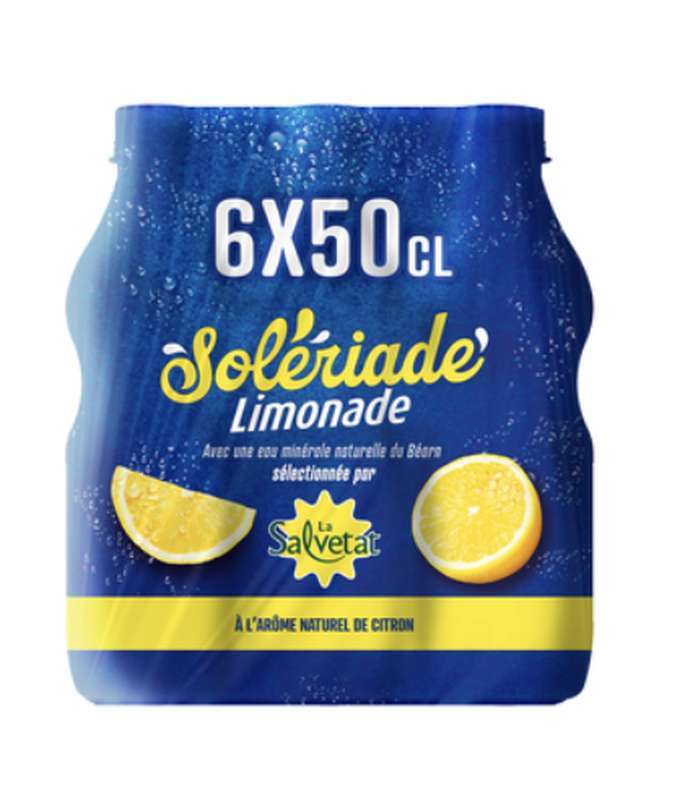 2 PACKS DE 6 Limonade au citron Soleriade, Salvetat (12 x 50 cl)