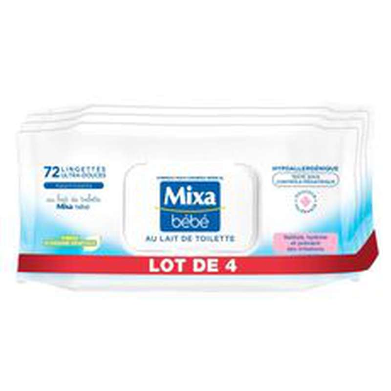 Lingettes Au Lait Mixa Bebe Lot De 4 4 X 72 La Belle Vie Changez Votre Vision Des Courses