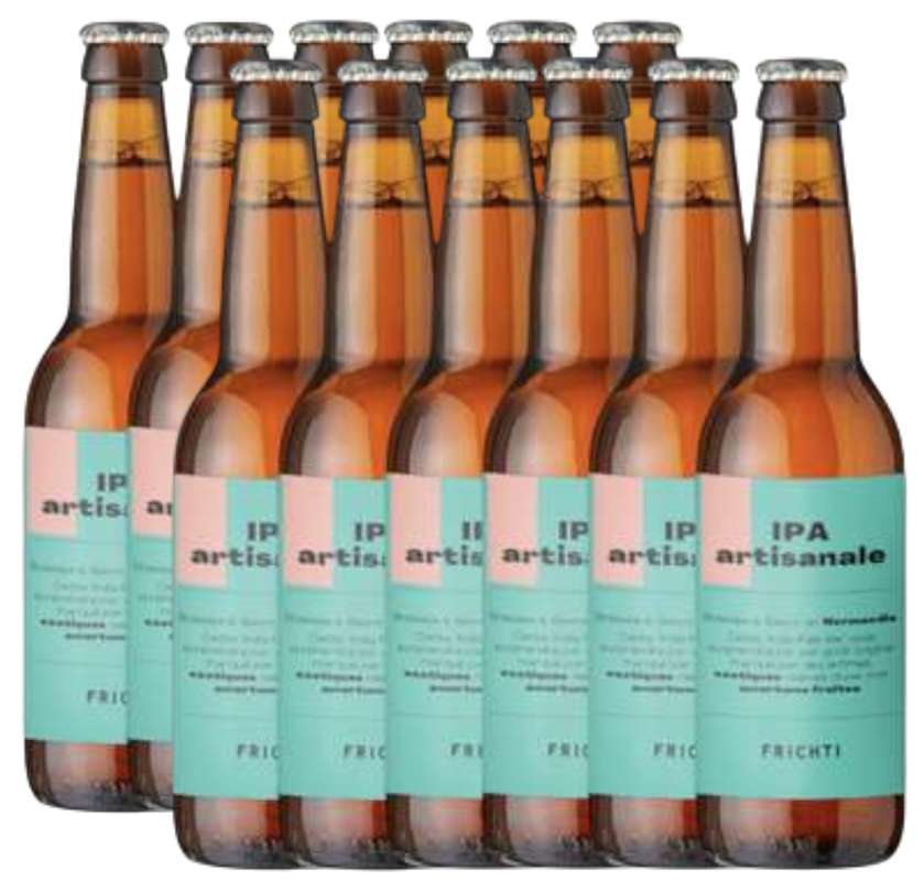 Lot de 12 x Bière IPA artisanale, Frichti (33 cl)