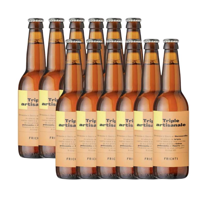 Lot de 12 x Bière Triple artisanale, Frichti (33 cl)