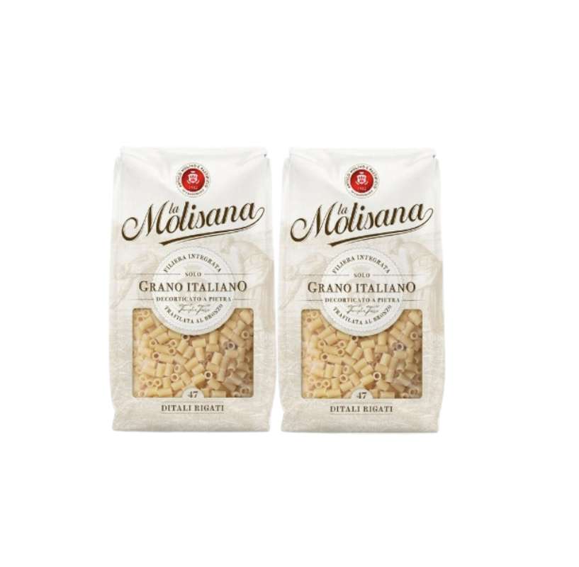 LOT DE 2 Ditali n°45, La Molisana (2 x 500 g)