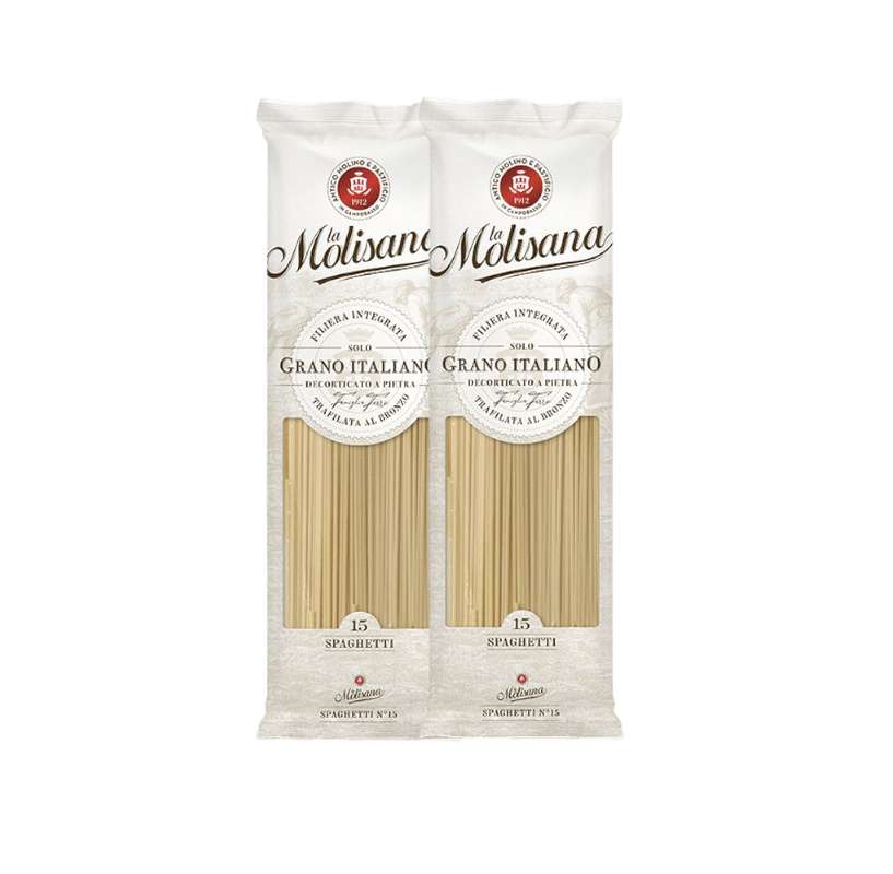 LOT DE 2 Spaghetti N°15, La Molisana (2 x 500 g)