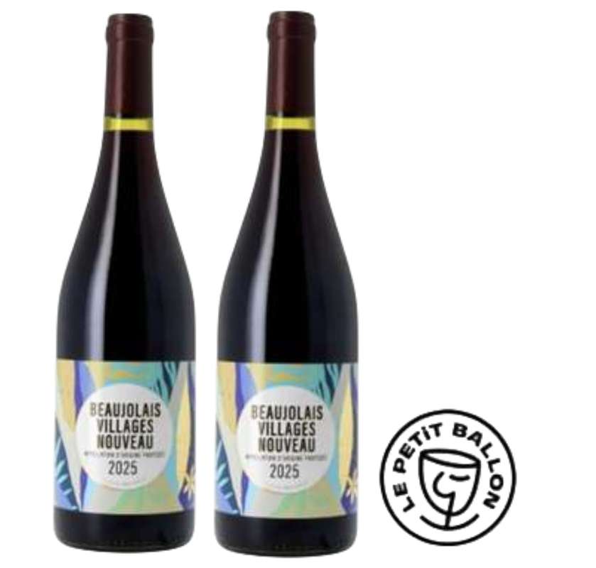 Lot de 2 Beaujolais villages NOUVEAU 2025, Marius Michaud (2 x 75 cl) / Le Petit Ballon