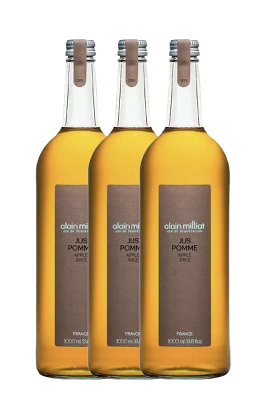 Lot de 3 x Jus de Pomme classique, Alain Milliat (1 L)