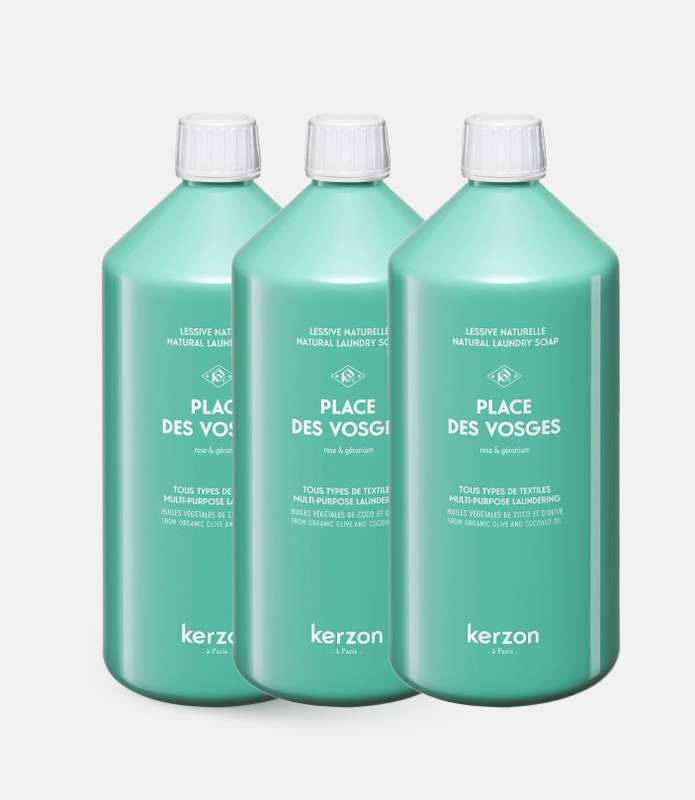 Lot de 3 x Lessive naturelle Place des Vosges, Kerzon (1 L)