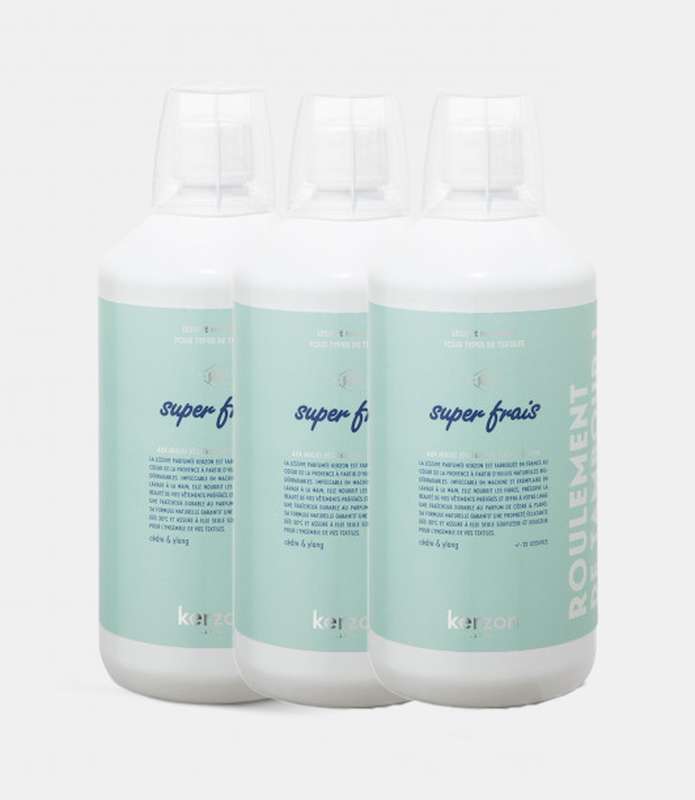 Lot de 3 x Lessive naturelle Super Frais, Kerzon (1 L)